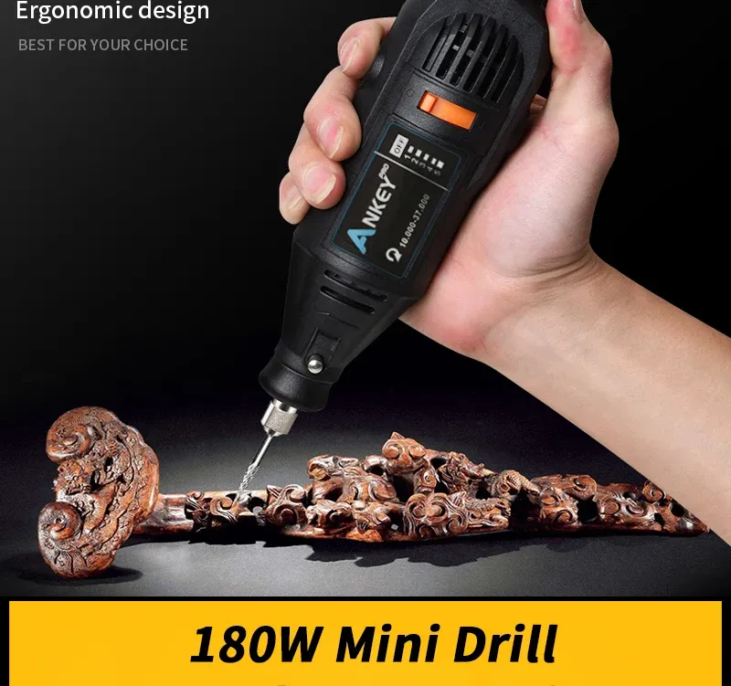 ANKEYPRO 180W Variable-Speed Mini Rotary Engraver