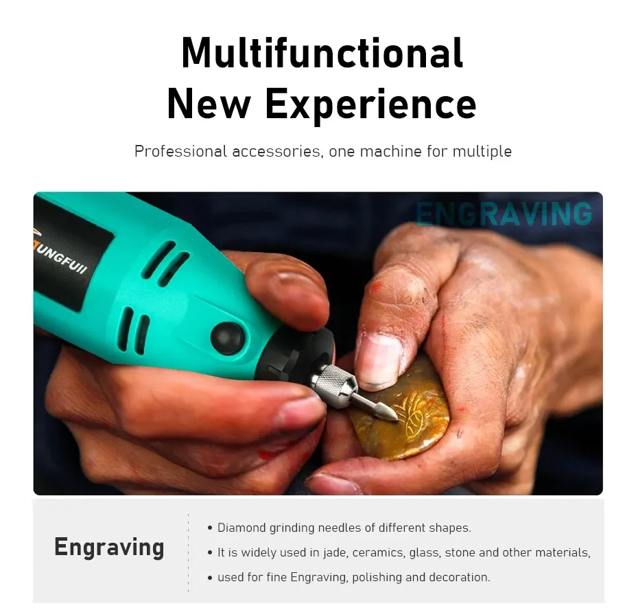 Tungfull 130W Mini Rotary Drill Kit