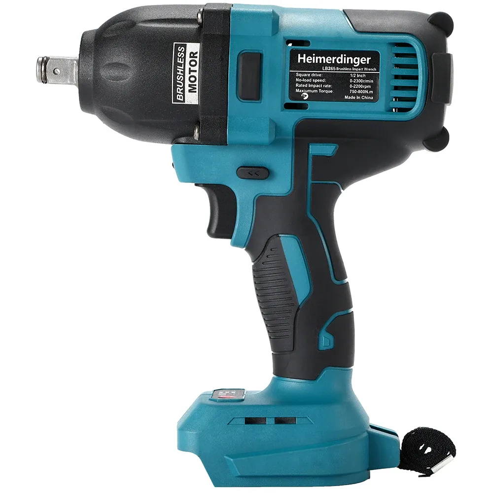 Heimerdinger 18V Brushless 1/2-Inch Impact Wrench, 800N.m