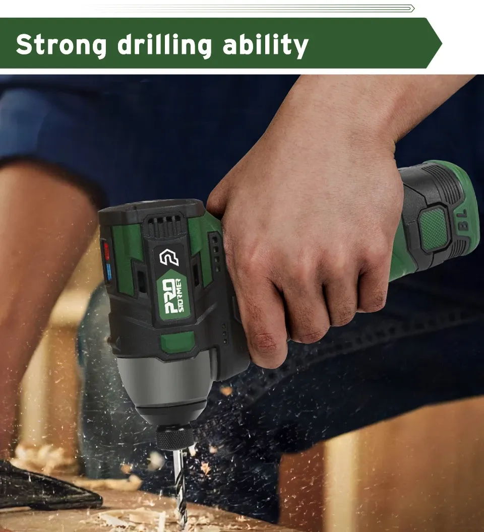 Prostormer 140Nm Brushless Cordless Screwdriver Drill