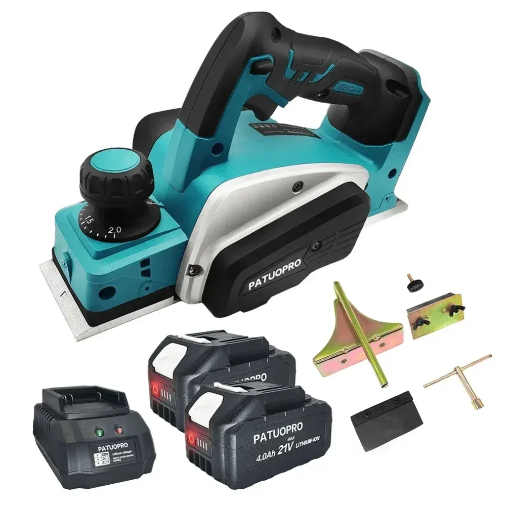 Makita-Compatible 82mm Cordless Handheld Planer, 15000RPM