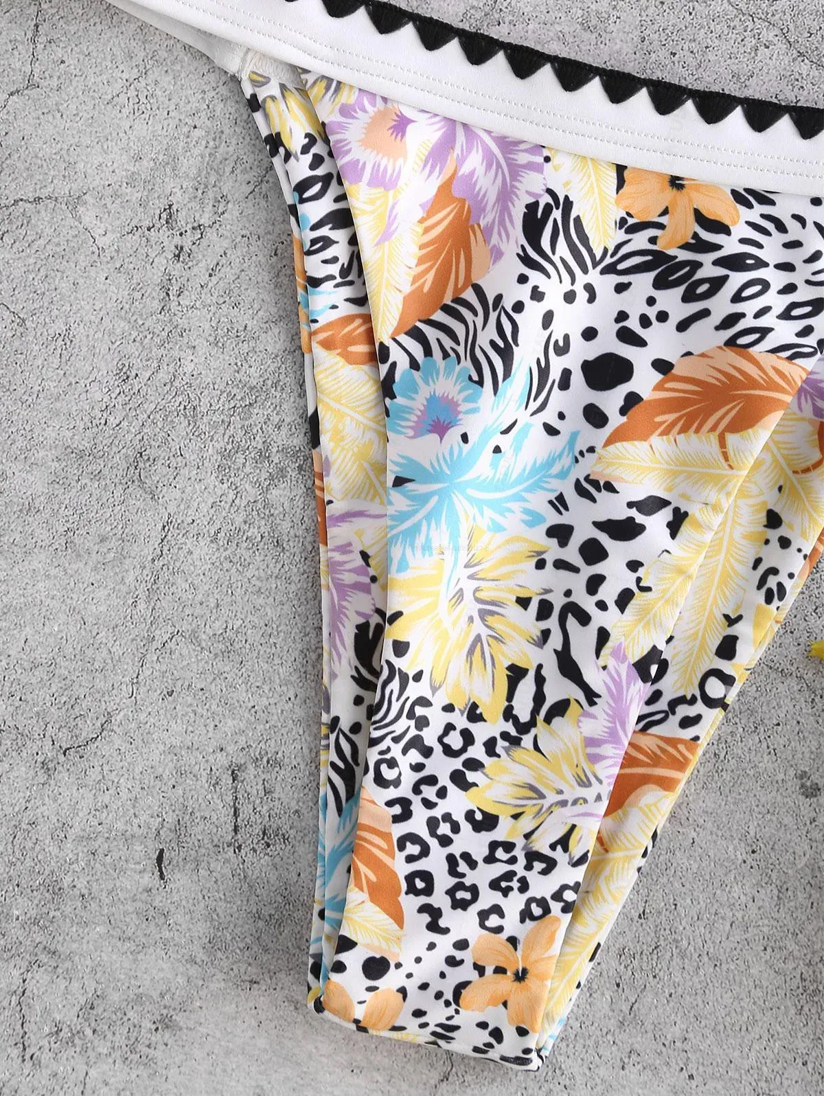 ZAFUL Leopard Boho Tanga Bikini Set