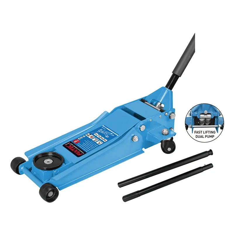 FIXTEC 3-Ton Dual-Pump Hydraulic Trolley Jack