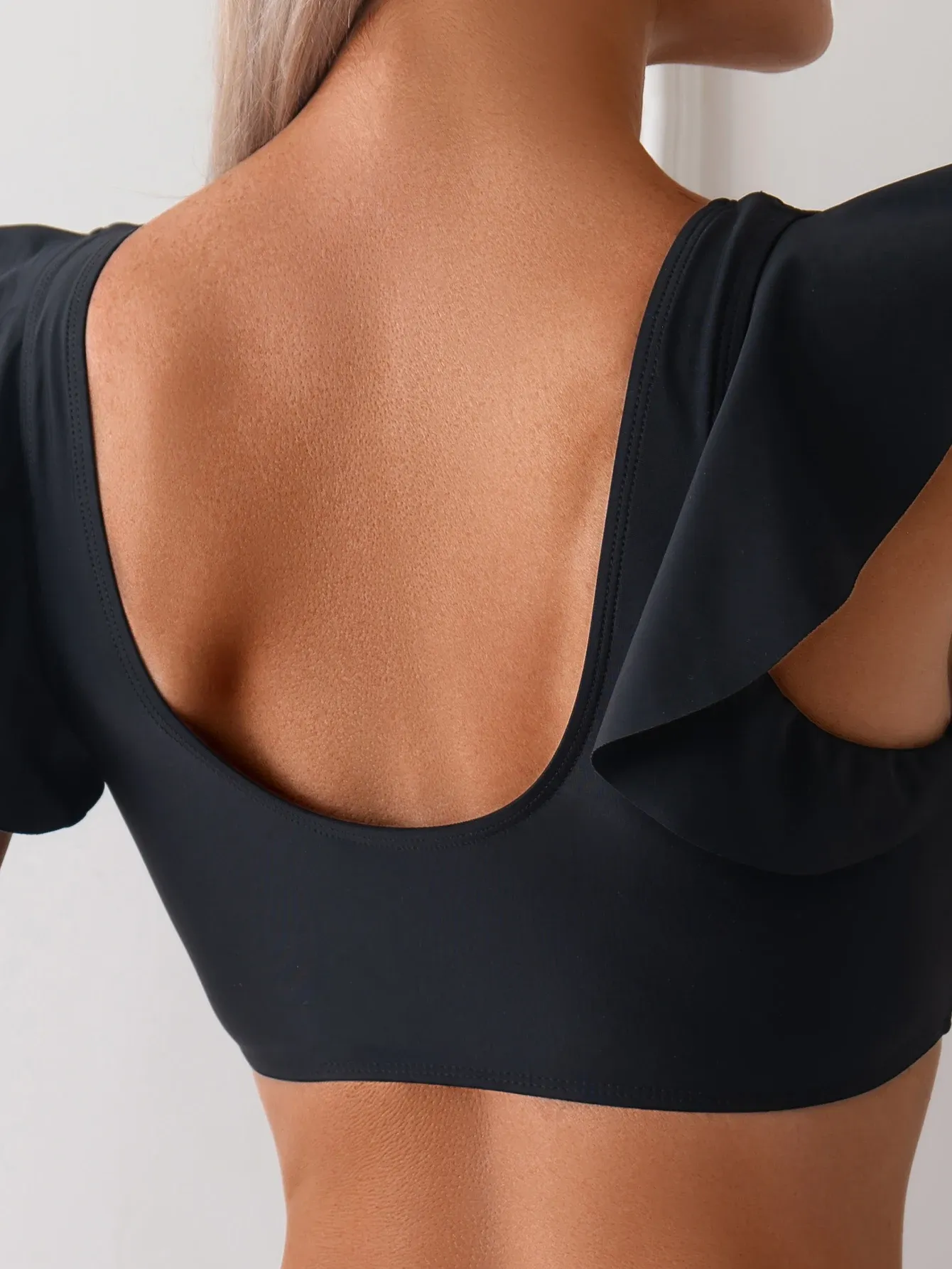 ZAFUL High-Waisted Ruffle Cutout Bikini Set