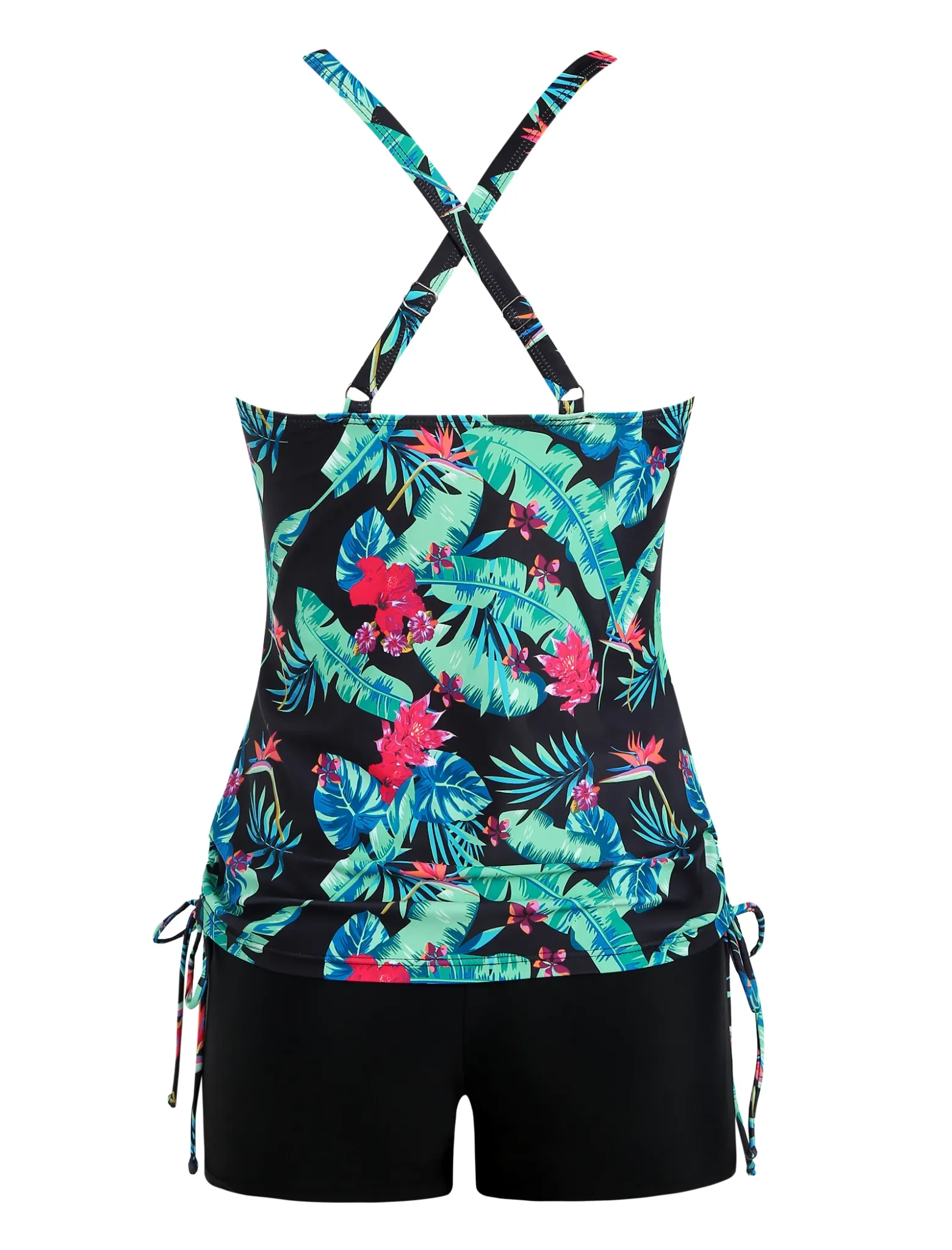 ZAFUL Modest Tankini Set with Boyshorts