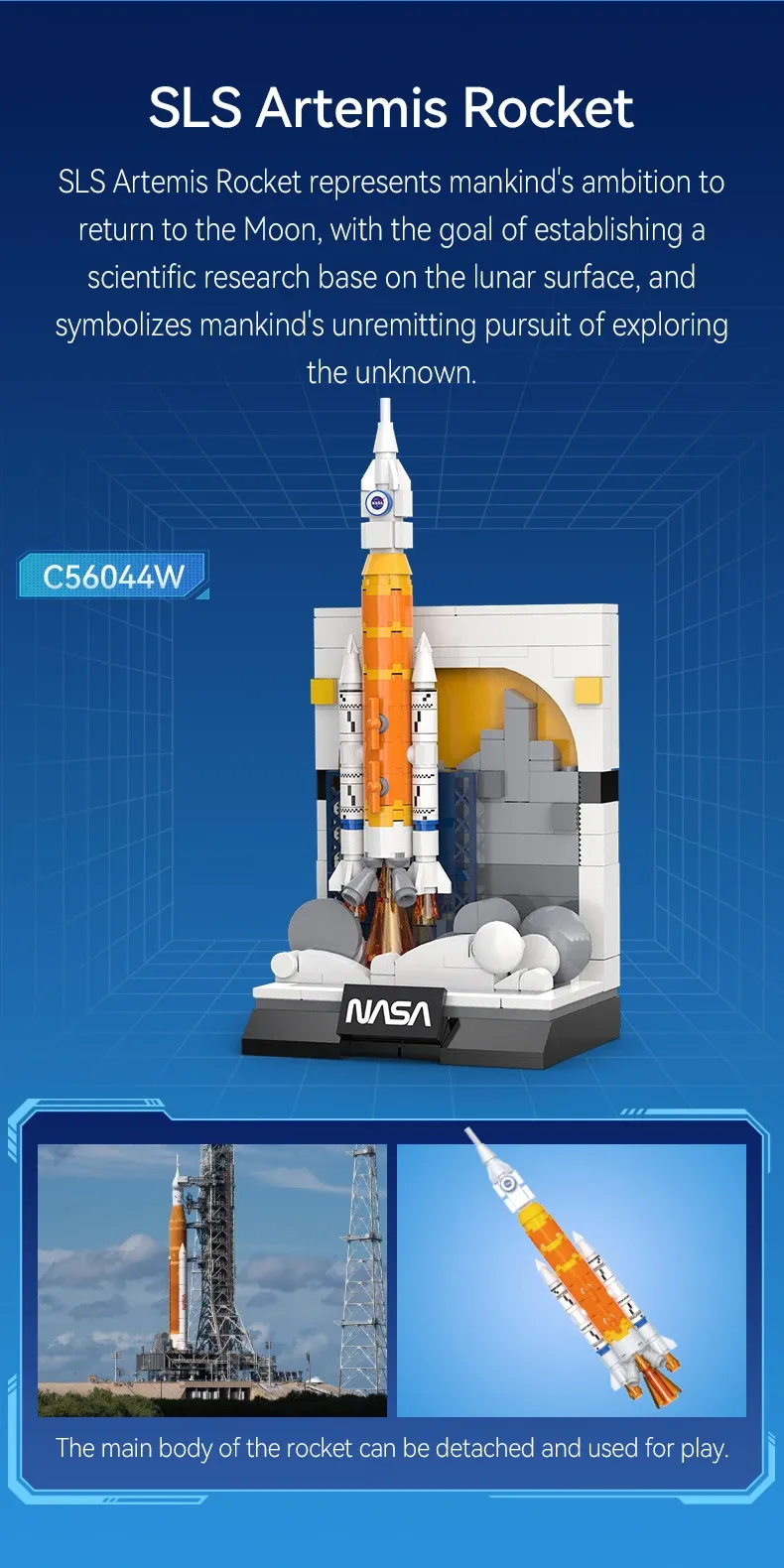 CaDA NASA Rocket Launch Pad Building Set