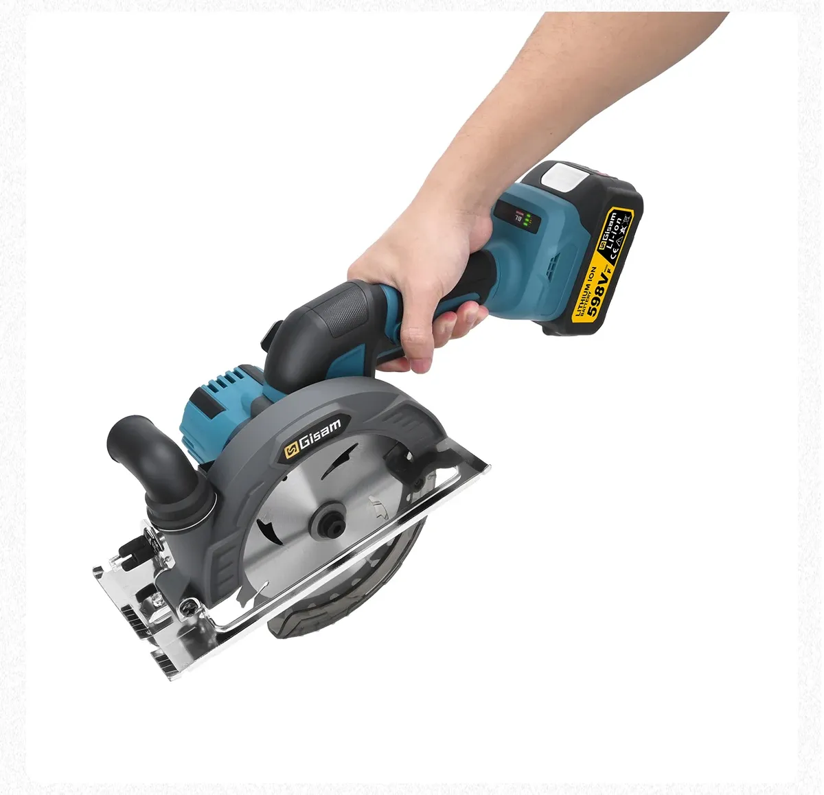 Gisam 165mm Brushless Cordless Circular Saw for Makita 18V