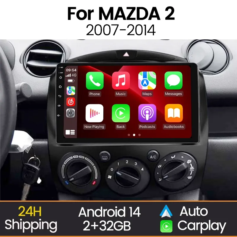 MEKEDE Android 10-Inch Car Stereo for Mazda 2 (2007-2014)