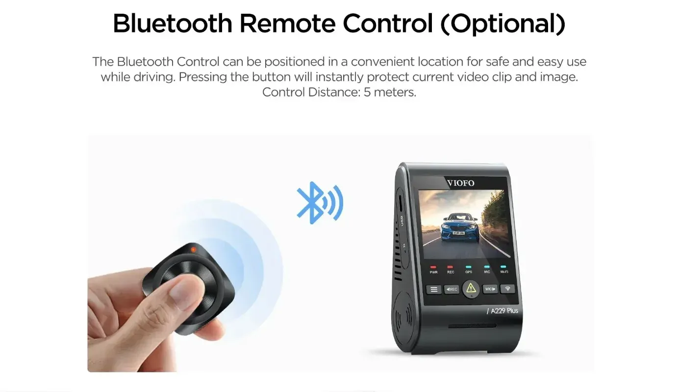 VIOFO A229 Plus 2K HDR Dash Cam with GPS and Voice Control