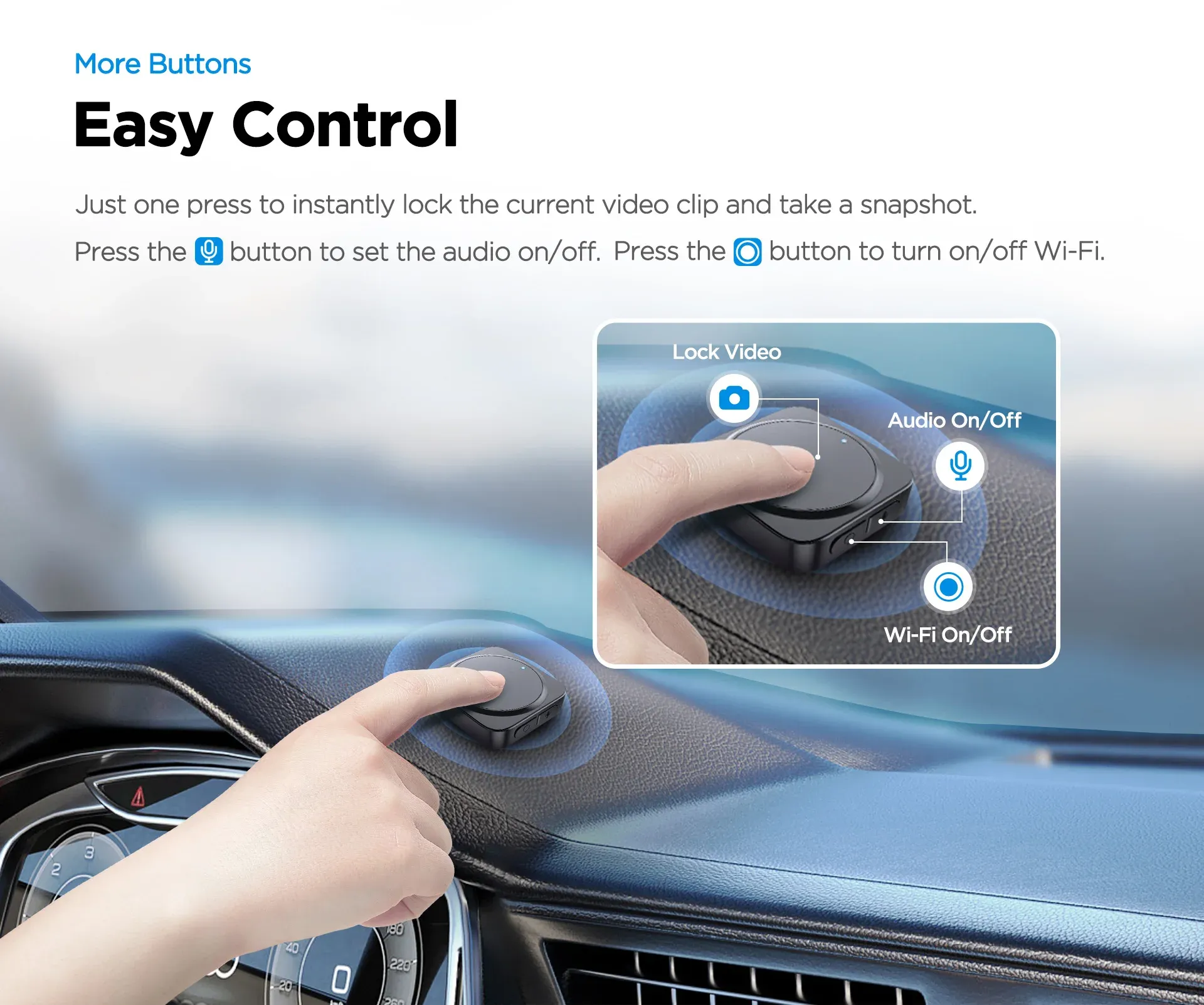 VIOFO BTR200 Bluetooth Dash Cam Remote