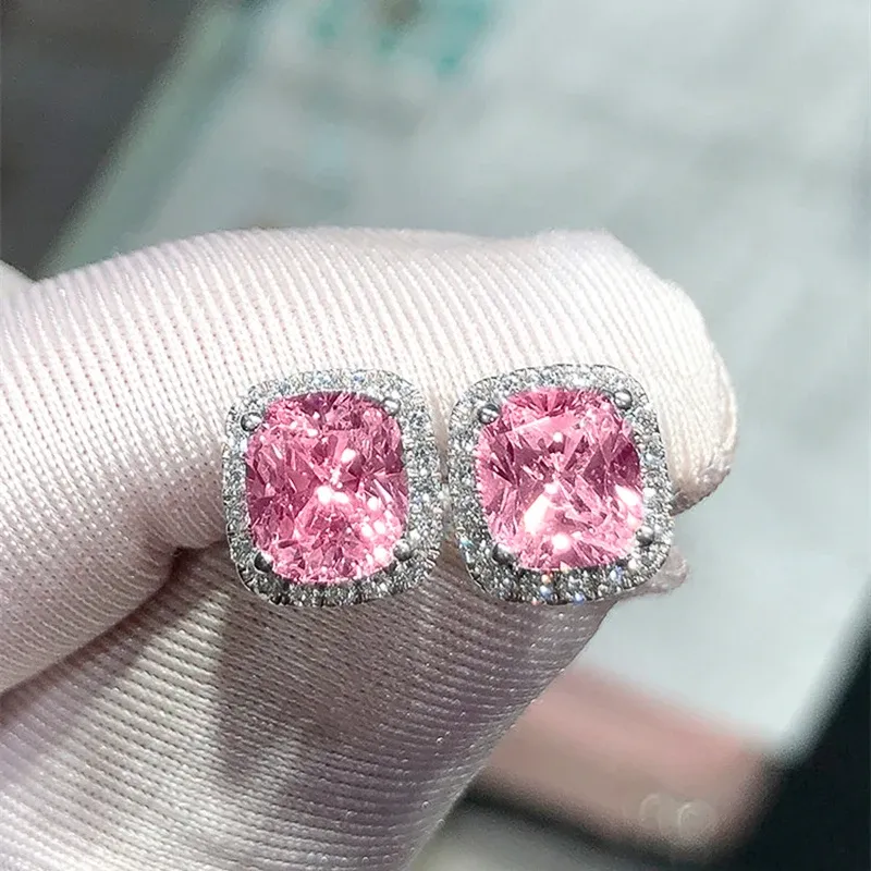 Huitan Trio-Tone CZ Stud Earrings