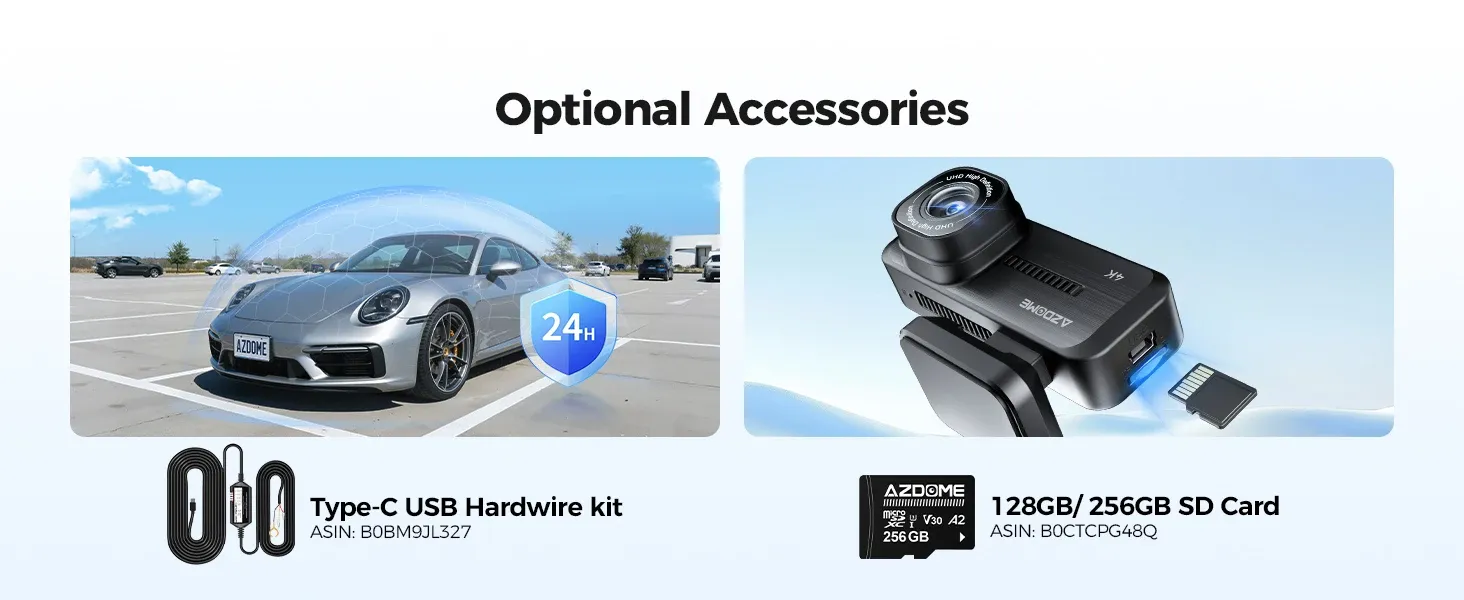 AZDOME M200 Max 4K Wi‑Fi 6 Voice-Control Dash Cam