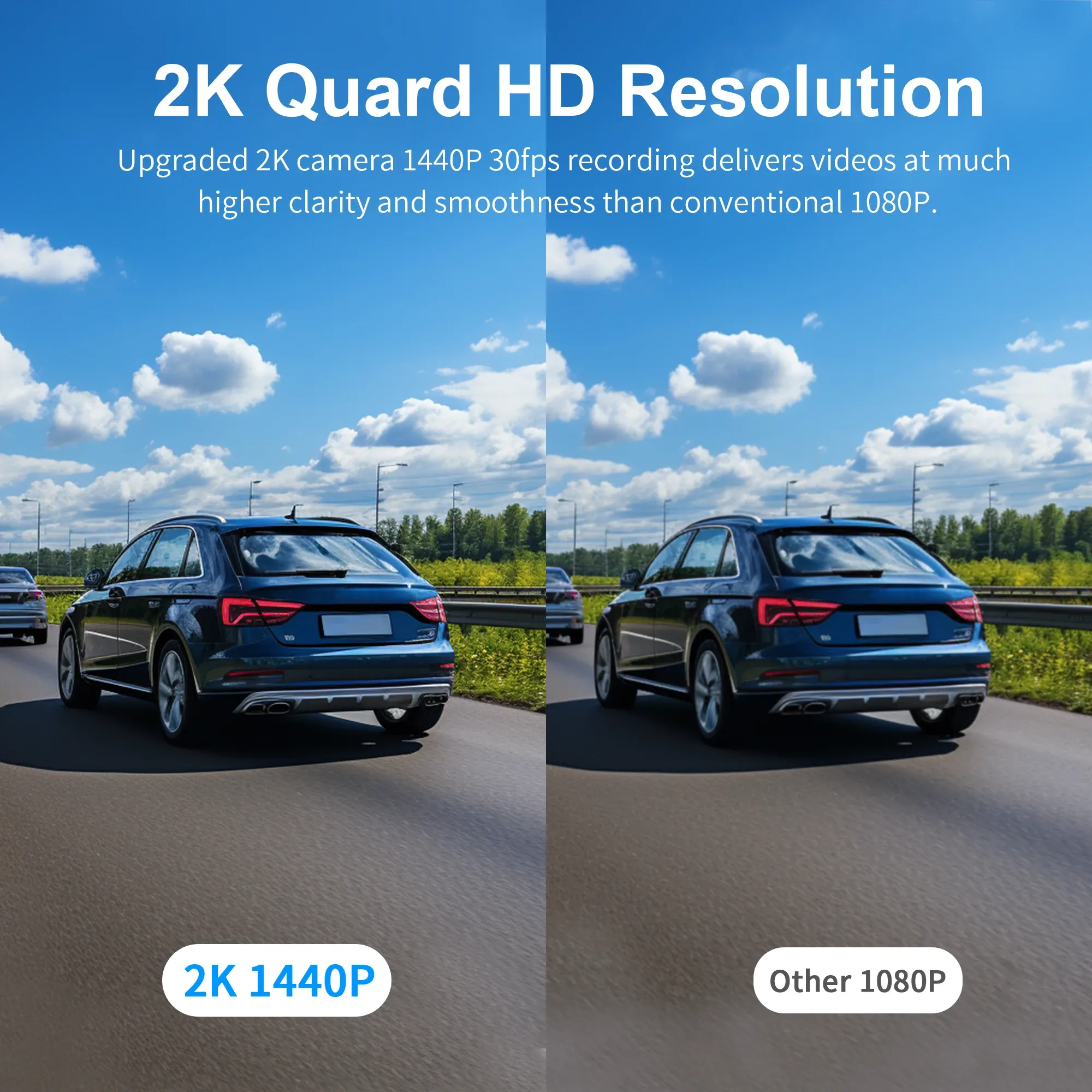 KAWA D6 2K Hidden Wi‑Fi Dash Cam