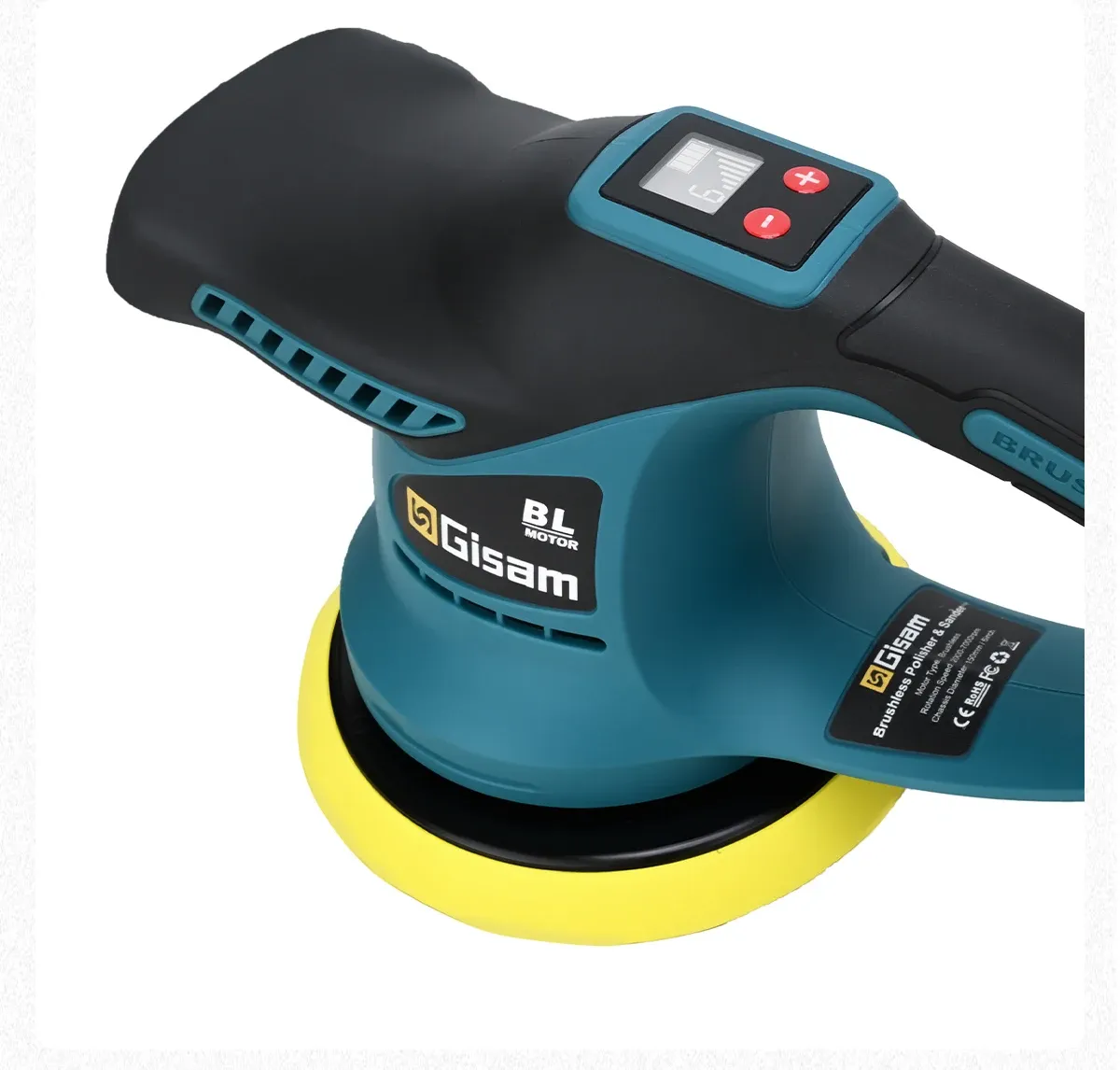 Gisam Cordless Brushless Car Polisher for Makita 18V Batteries