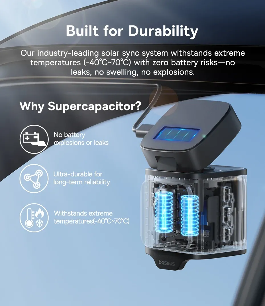 Baseus VD1 3K Dual Dash Cam with GPS and Parking Monitor