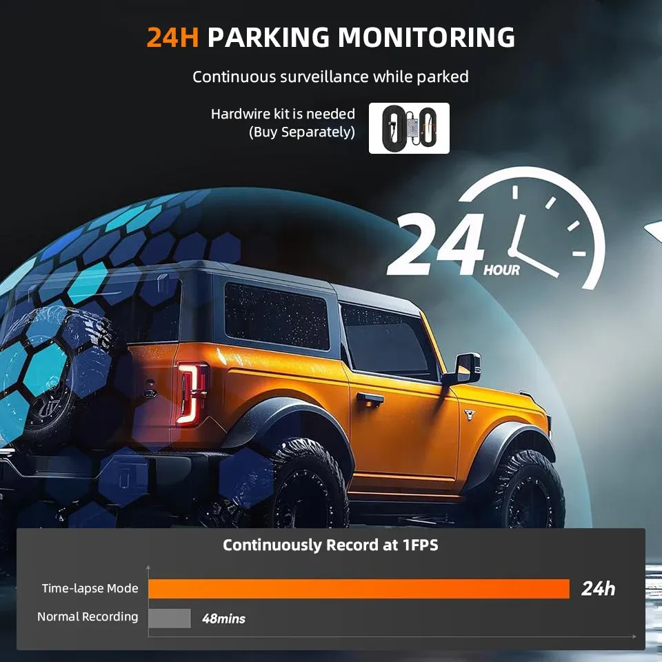 Acceo 4K Mirror Dash Cam with Rear Camera and GPS