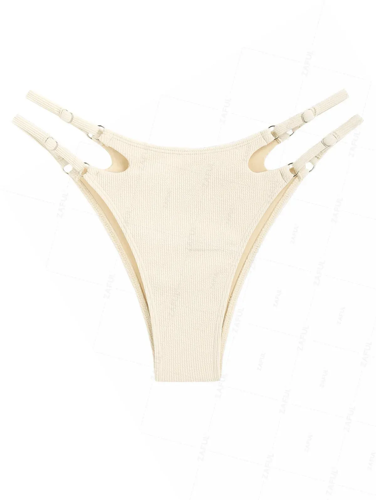 ZAFUL Textured Cut-Out Side Bikini Set with Cool-Touch Lining
