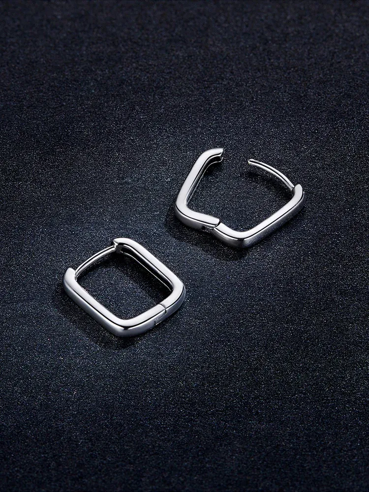 Bamoer 925 Sterling Silver Heart Hoop Earrings