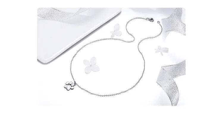 Bamoer 925 Sterling Silver Dog Paw Pendant Necklace