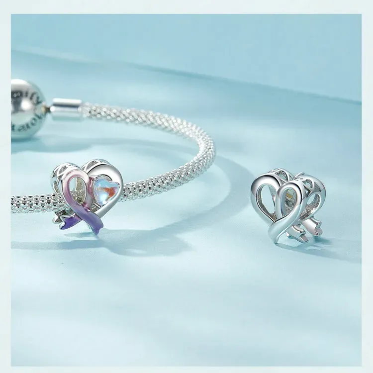 WOSTU 925 Sterling Silver Rose and Butterfly Charm Bead