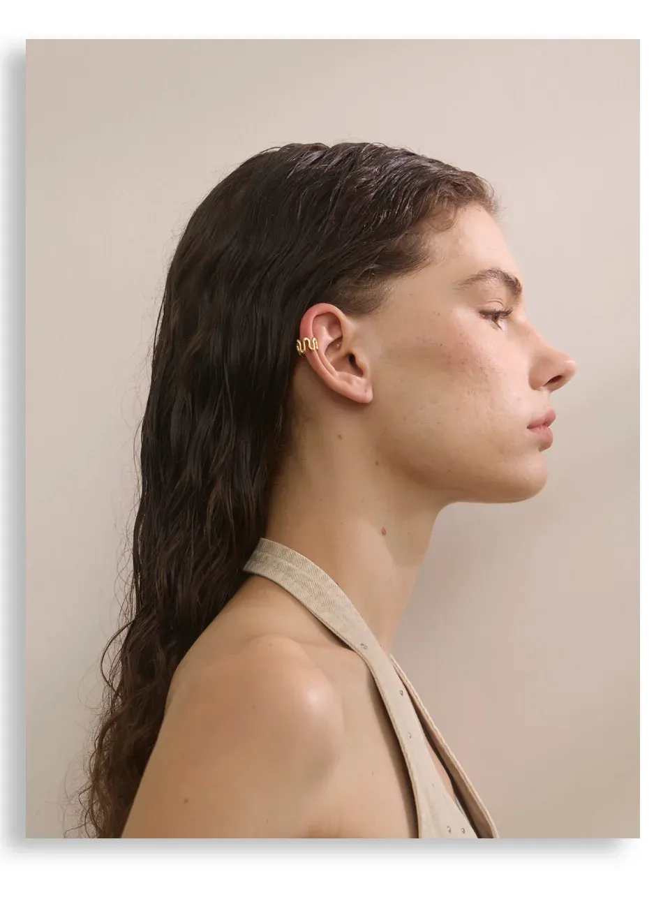 Yhpup Irregular Stainless Steel Ear Bone Clip Earrings