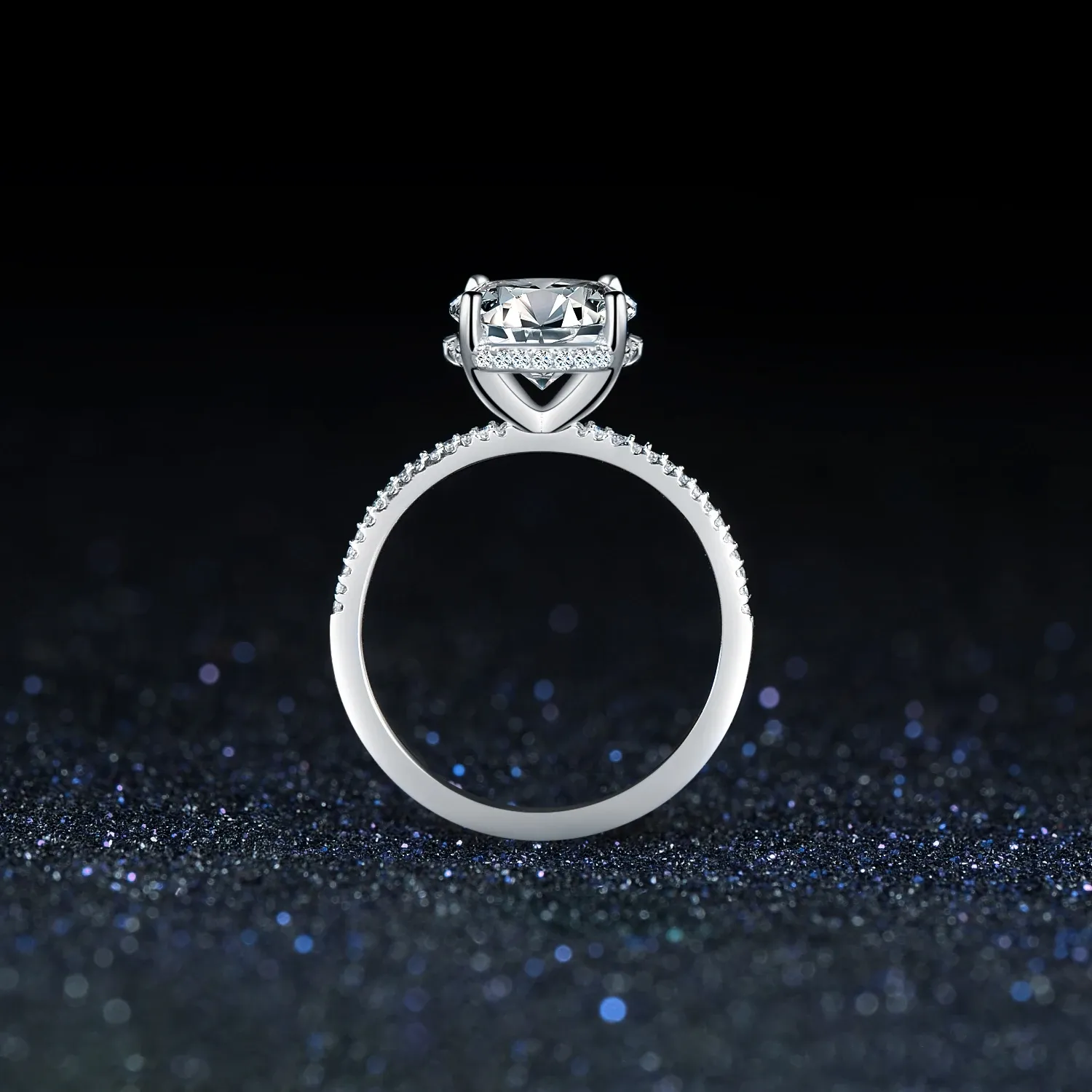 Modian 925 Sterling Silver Heart Zircon Wedding Ring