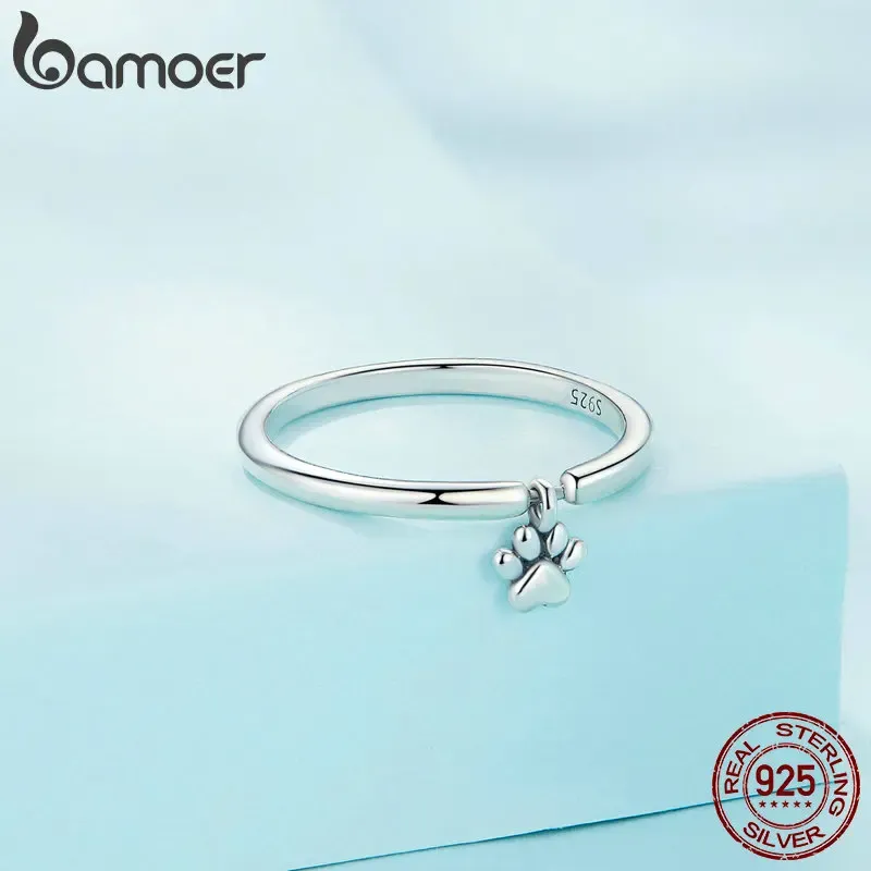 Bamoer 925 Sterling Silver Paw Ring