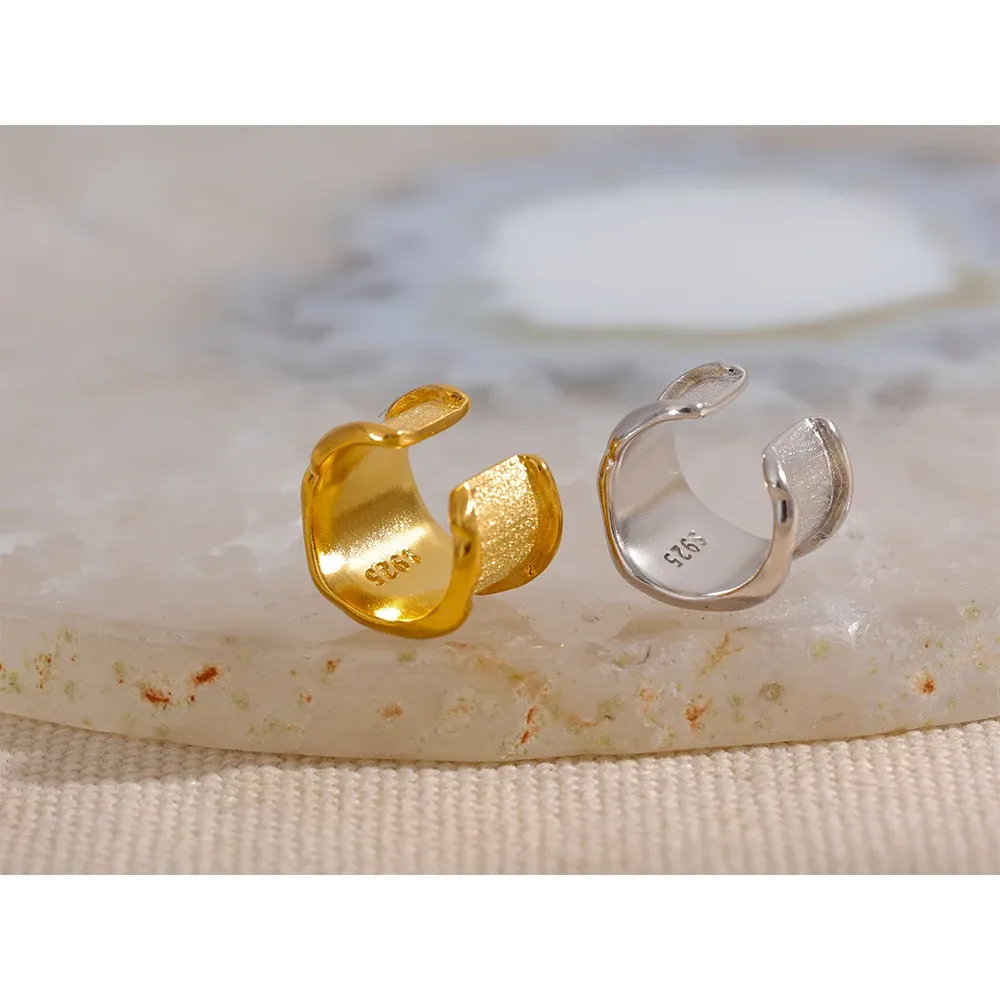 Yhpup Sterling Silver Ear Cuff Clip Earrings