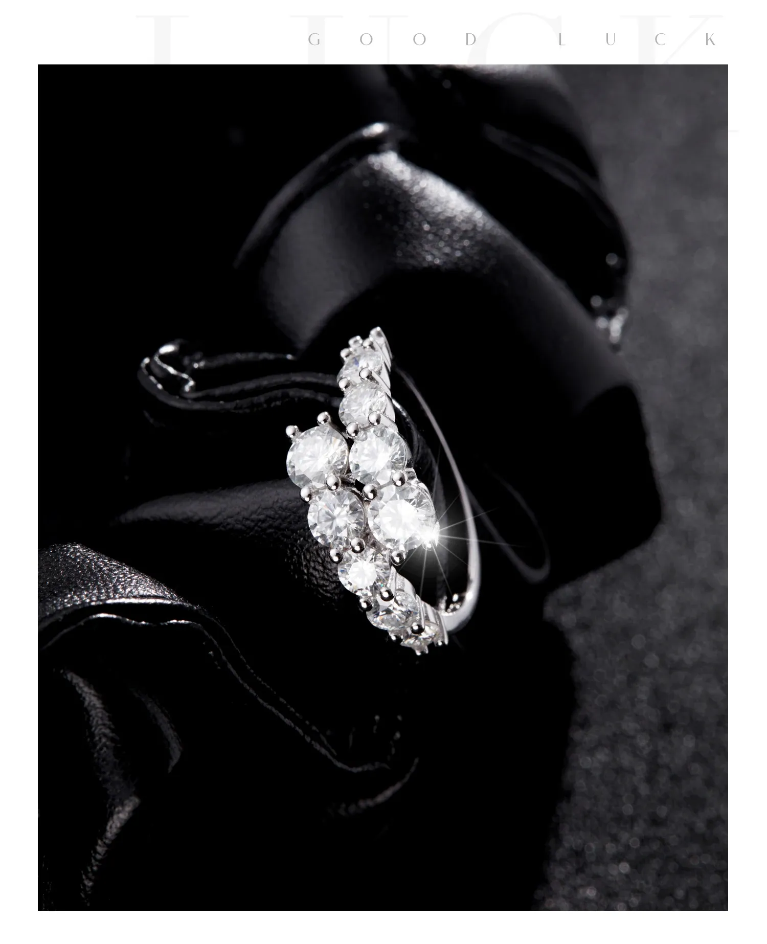 Modian 925 Sterling Silver Round Zircon Eternity Band