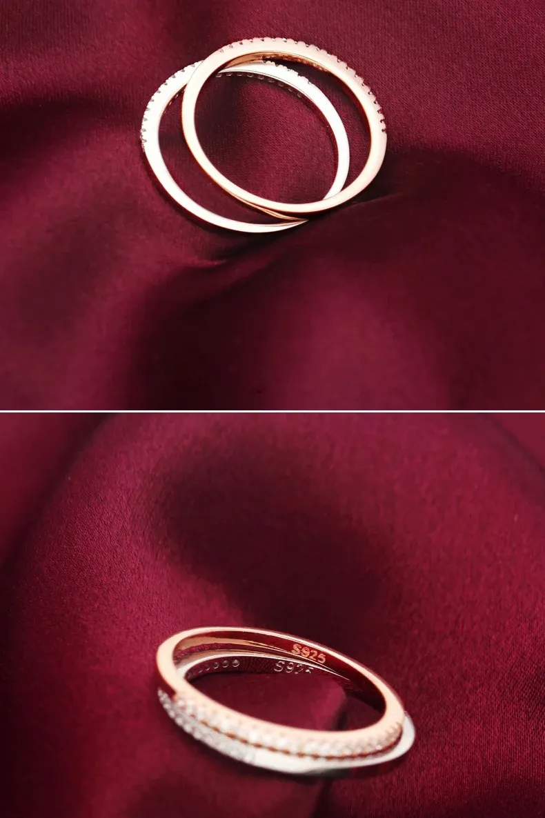 MODIAN 925 Sterling Silver Zircon Party Ring