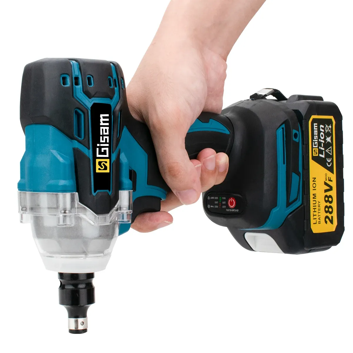 Gisam 320N·m Brushless Cordless Impact Wrench for Makita 18V Batteries