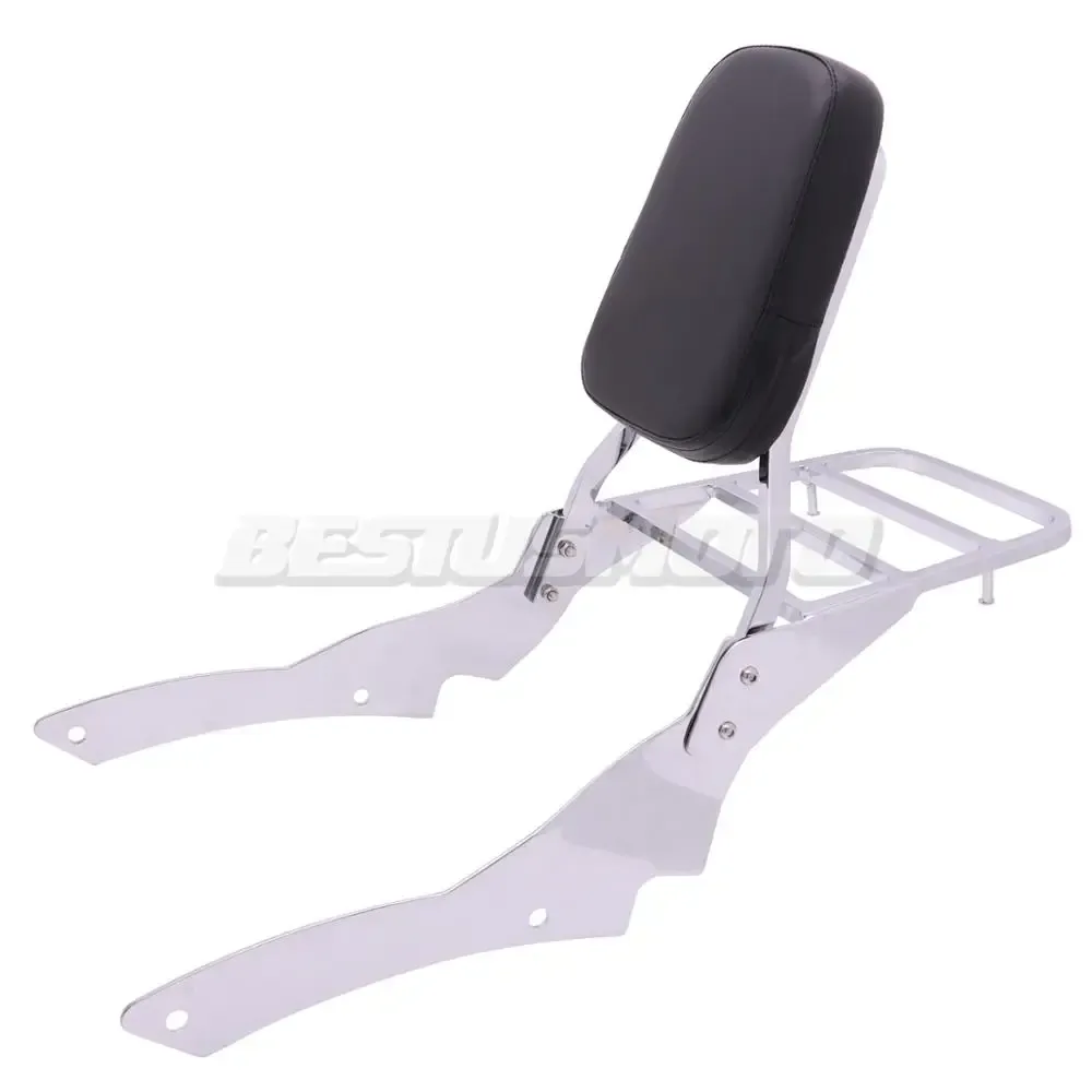 Detachable Sissy Bar Backrest Rack for Yamaha V-Star and Dragstar