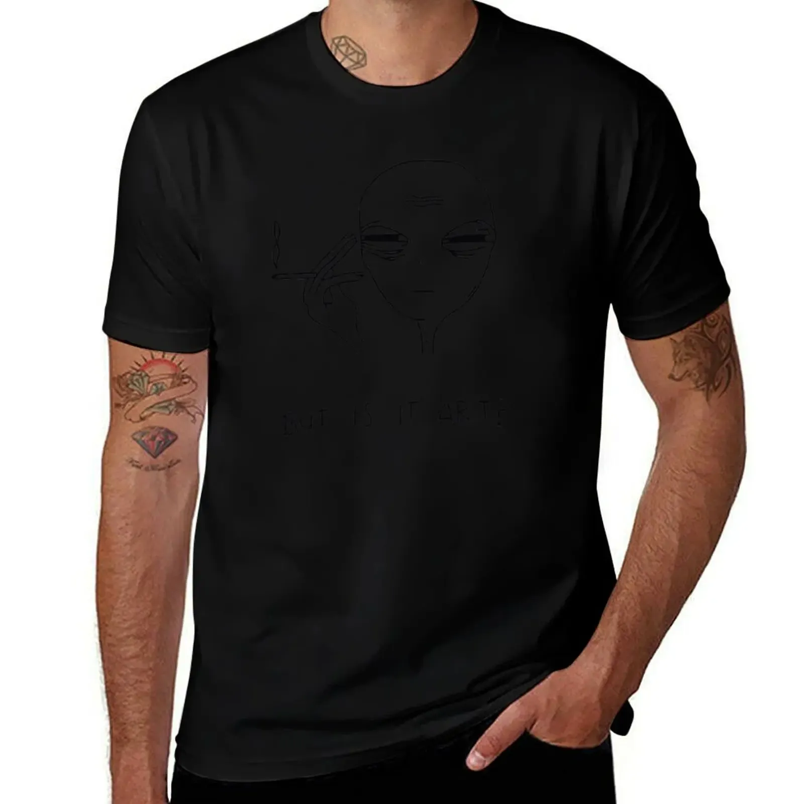 ZAFUL Alien Smoking Graphic Cotton T-Shirt