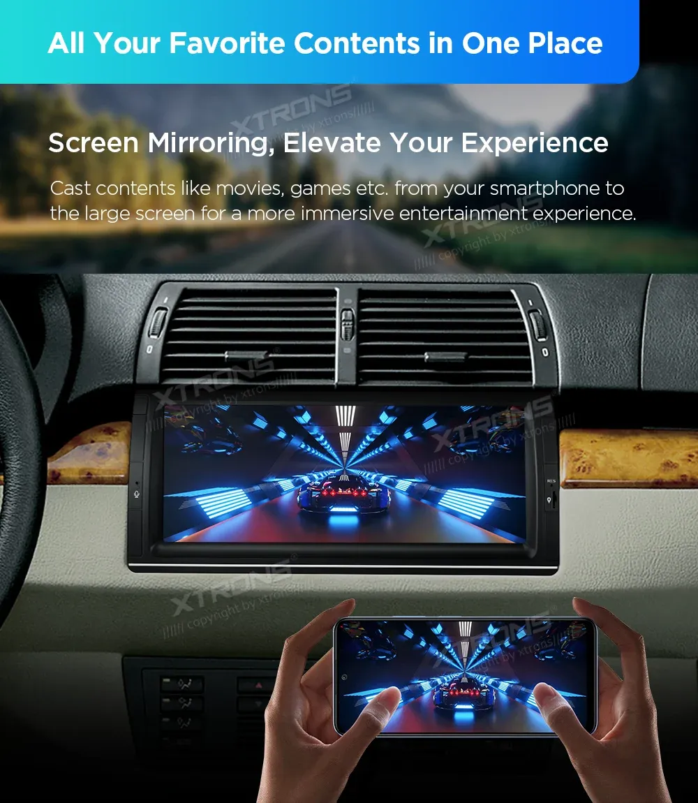 XTRONS 10.25-Inch Android 14 BMW Car Stereo with 4G and DSP