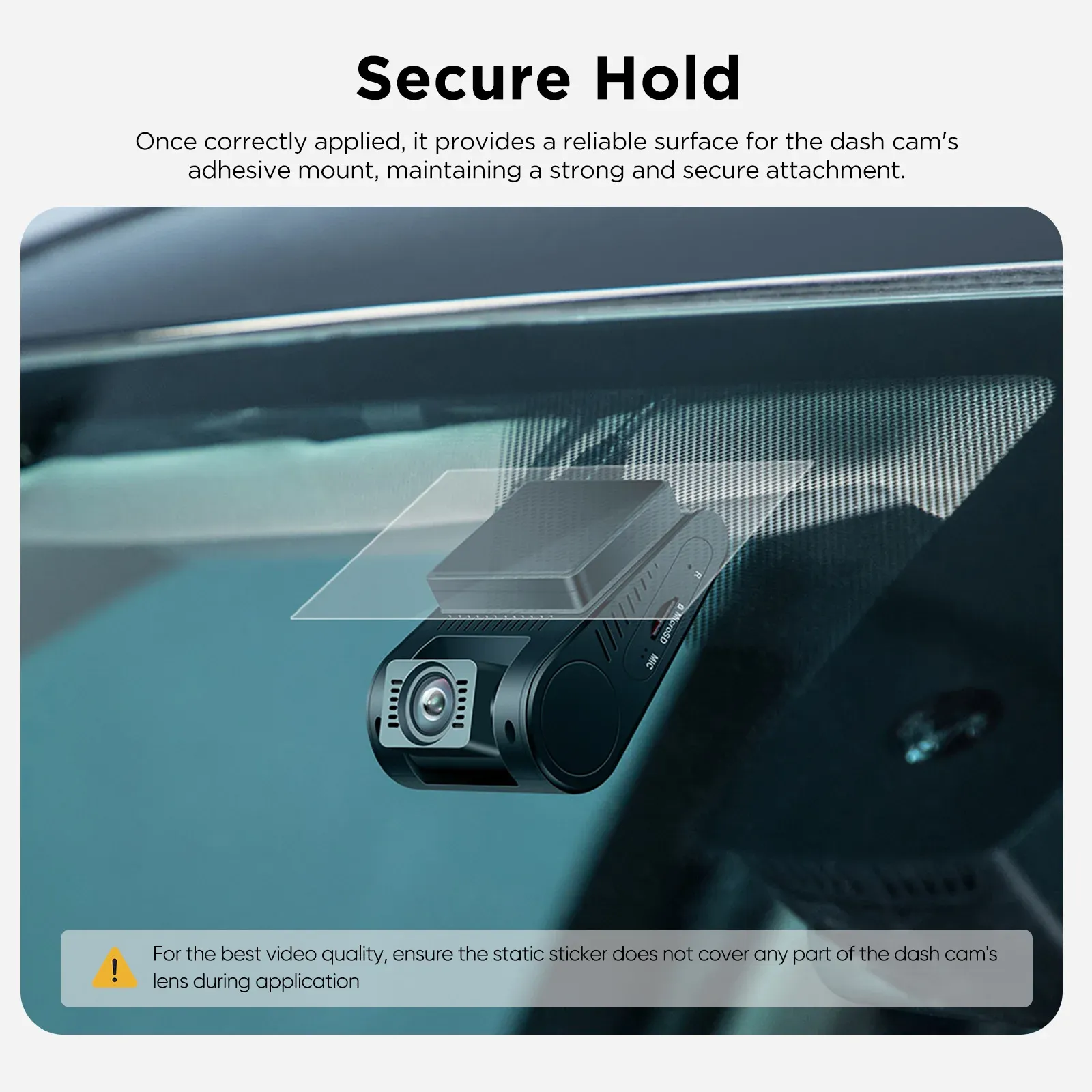 VIOFO Transparent Static Windshield Sticker Set for Dashcams