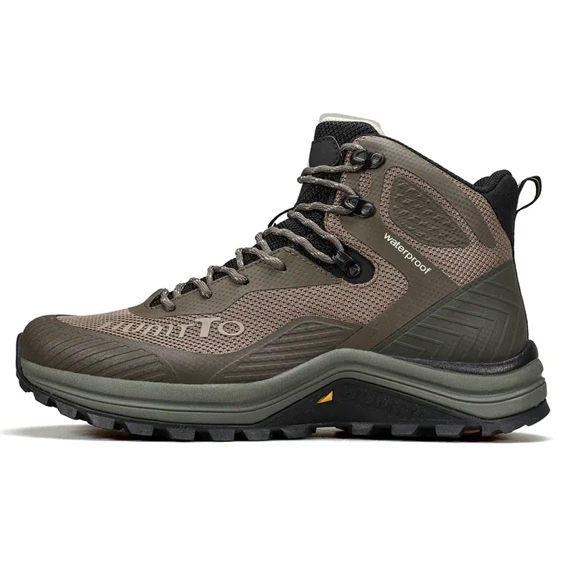 HUMTTO Waterproof Leather Tactical Hiking Ankle Boots