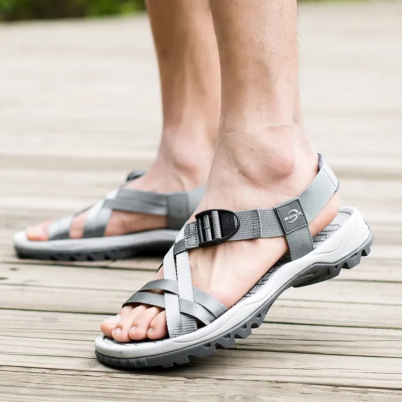 BONA Lightweight Elastic-Band Summer Sandals for Men