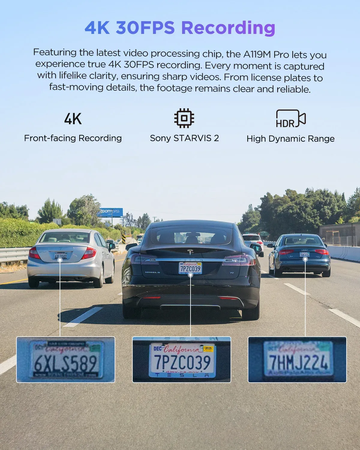VIOFO A119M Pro 4K HDR Mini Front Dash Cam