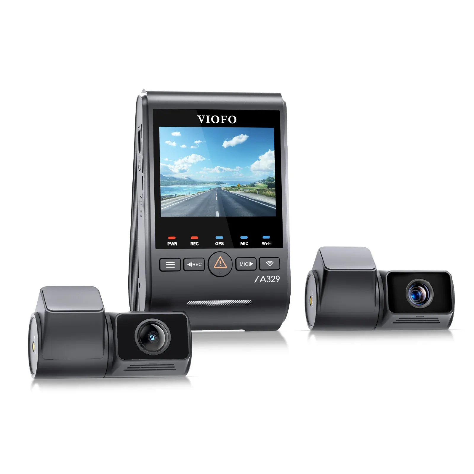 VIOFO A329T 3-Channel 4K HDR Dash Cam with Telephoto Rear Coverage