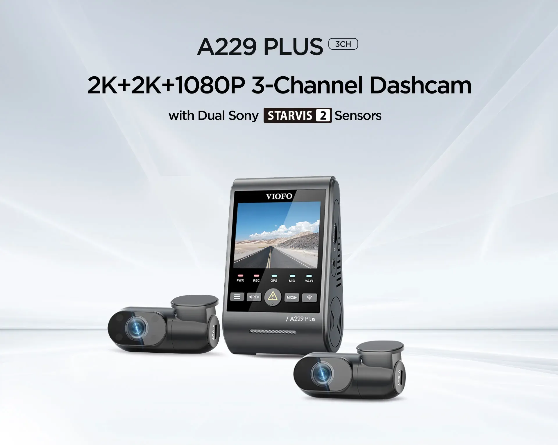 VIOFO A229 Plus Dual 2K HDR Dash Cam with STARVIS 2