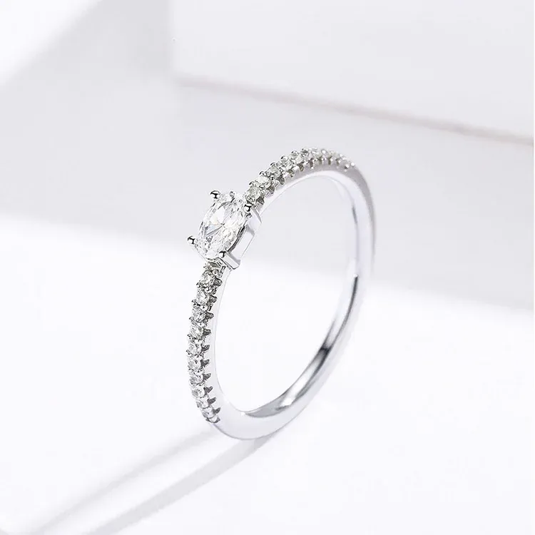 WOSTU 925 Sterling Silver Wish Stackable Ring